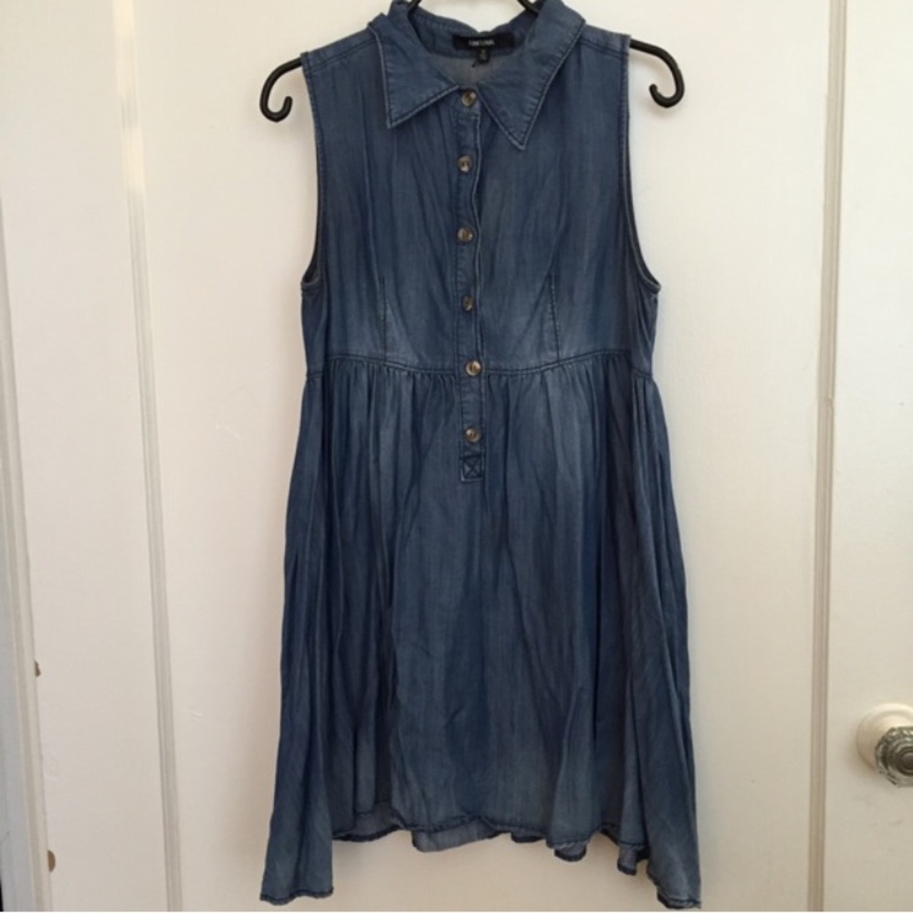 Blue chambray dress
